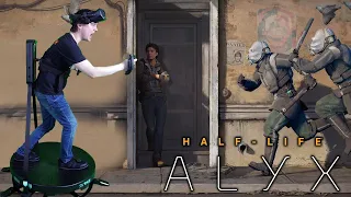I play Half-Life: Alyx on the "KAT Walk C" VR Treadmill