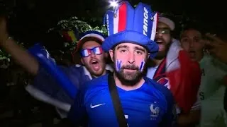 Euro 2016: Fans celebrate France 2-1 victory over Romania