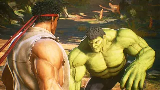 Marvel Vs Capcom Infinite - Ryu Fights Hulk To Protect Black Panther UHD