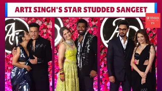 Arti Singh & Dipak Chauhan Sangeet: Ankita Lokhande, Krushna Abhishek, Rashami Desai in Attendance!