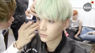 [Thaisub][BANGTAN BOMB] SUGA is trying to wear contact lenses