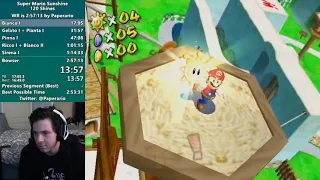 Super Mario Sunshine 120 Shines Speedrun in 2:56:54