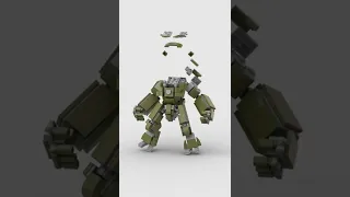 LEGO Mech: Tsunami 🤖 Satisfying Building Animation #shorts #legomech #legomoc