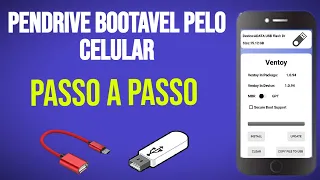 Como criar um PENDRIVE BOOTÁVEL pelo celular ATUALIZADO 2024 -Windows 7, 8.1, 10 e 11