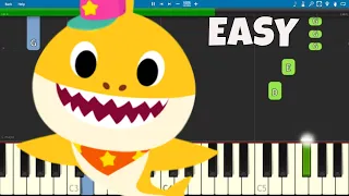 Baby Shark Dance - EASY Piano Tutorial - PINKFONG