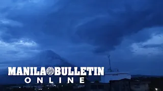 Swirly cloud formation seen near the Mayon Volcano