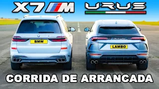 Lamborghini Urus vs BMW X7 M60i: CORRIDA DE ARRANCADA