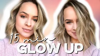 My 15 Minute Glowy Makeup and Hair Routine! - Kayley Melissa