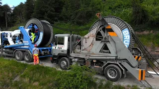 Construction of the 110 kV earth cable between Bever and Pradella (video of Brugg Cables)