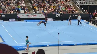 Floor Warmup 2023 nationals (Simone Biles and WCC)