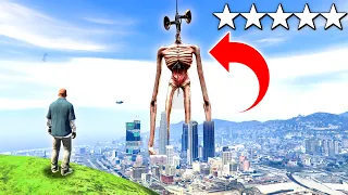 SUPER GIANT SIREN HEAD Invades The CITY! (Taller Than BUILDINGS!) - GTA 5 Mods Funny Gameplay