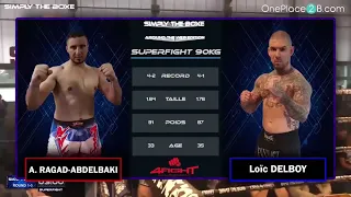 Loic Delboy vs Ragad Abdelbaki -91kg k1 pro simply the boxe 22/04/2017
