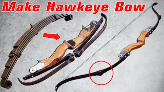 Make Hawkeye Bow from Leaf Spring with Folding Limbs | Hawkeye 's Collapsible Bow good for survival