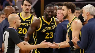 Draymond Green puts Rudy Gobert in headlock during Klay Thompson, Jaden McDaniels dust up