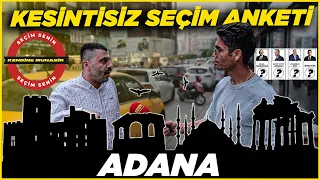ADANA KESİNTİSİZ, SAYAÇLI SEÇİM ANKETİ. ERDOĞAN'A BİR ŞOK DAHA | Adana Sokak Röportajları