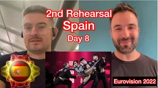 Eurovision 2022 🇪🇸: Second Rehearsal Spain Reaction (Chanel - SloMo)