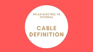 EPLAN Cable Definition