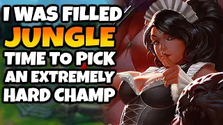 Filled Jungle in High Elo? Let's pick a super difficult pick like Nidalee. It'll go great!