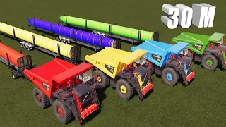 KING OF BIG TRUCKS & TRACTORS! +30 METER LUMBER MAKING FROM COLORFUL MEGA TREES! FS19