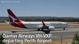 Qantas Airways (VH-VXP) departing Perth Airport on RW03.