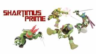 Revoltech TMNT Leonardo Donatello Raphael Michelangelo Nickelodeon Cartoon Figure Review