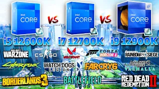 Intel Core i5 12600K vs i7 12700K vs i9 12900K |  Benchmarked in 15 Games | DDR5 // With RTX 3090 |