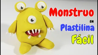 Cómo hacer un monstruo amarillo de plastilina fácil paso a paso explicado playdoh