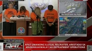 Apat umanong illegal recruiter, arestado sa magkakahiwalay na entrapment operations