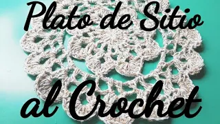 Plato de sitio o Individual al crochet paso a paso