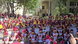 USC Trojan Marching Band Plays Tusk at Heritage Hall on 8/26/2023