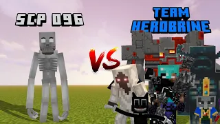 SCP-096 VS TEAM HEROBRINE Who Will Win? Addon Fight MCPE