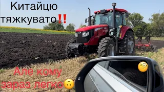 Душимо китайця😱 Оранка по пшениці‼️ Скільки візьме на га/⛽️YTO NLX 1404🚜 +Alpler TOR 3+1‼️ Важко‼️