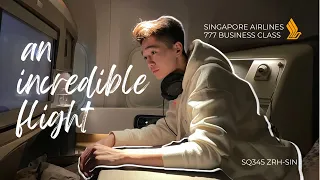 singapore airlines 🇸🇬 business class 777-300ER trip report | SQ345 ZRH-SIN