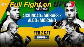 UFC Fortaleza Aldo vs Moicano Prediction Full Fight Gameplay on UFC 3