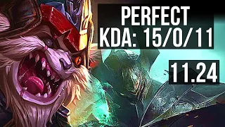 KLED vs MORDE (TOP) | 15/0/11, 9 solo kills, Legendary | KR Diamond | 11.24