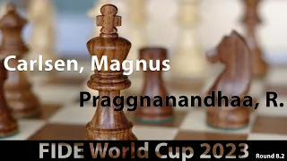 Carlsen, Magnus (2835) -- Praggnanandhaa, R. (2707) Round 8.2 ½-½