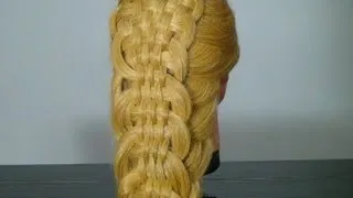 Прическа с плетением на длинные волосы. Braided hairstyles tutorial