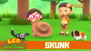 Baby Skunk's Stinky Smell Scares Away Wild Animal! | Leo the Wildlife Ranger | @Mediacorp okto