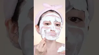 Taking off 100 layers of clay mask #100layers #claymask #skincare #asmrsounds #shorts