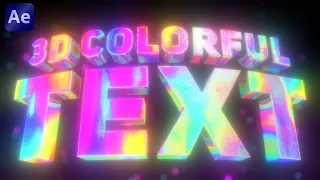 RAINBOW Element 3D TEXT! (After Effects Tutorial)