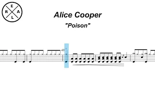 Poison - Alice Cooper Drumscore