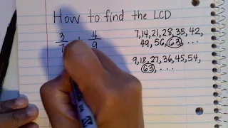 How To Find The LCD || Least Common Denominator