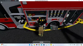Roblox Maple County l am almost to promoted to firefighter Three