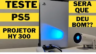 Testando Projetor HY 300 Com PS5 e Desempenho de Games; E Funcionamento dos Aplicativos.