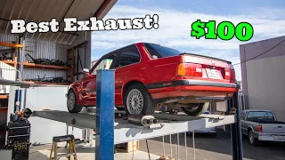 New exhaust for my 1989 BMW E30 325ix!!