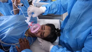 Girl going under Anesthesia Process with Fear