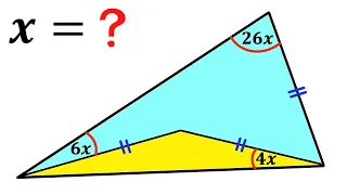 Math Olympiad | Solve for the angle X in the triangles | (step-by-step explanation) | #math #maths