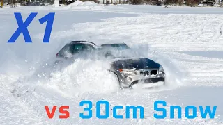 BMW X1 Vs 12 inch of snow and ice