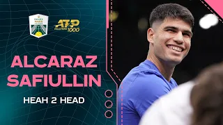 Alcaraz vs Safiullin Round 2 Head 2 Head | Rolex Paris Masters 2023