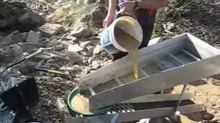 Gold panning and High-banking at Shaolhaven River, NSW, Australia